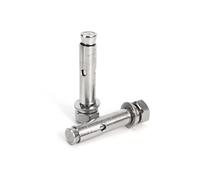 Viti ad espansione, 2PCS, M6 M8 M10 Vite di espansione in acciaio inossidabile 304 Bullone di espansione di sollevamento Cintura di riduzione esagonale esterna Tensione incorporata(M8x100mm)