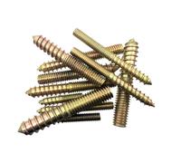 Viti auto-attacco a doppia punta， Viti autofilettanti con bullone a doppia estremità for legno e metallo M6-M10 30-70 mm, confezione da 50(50MM-M10)