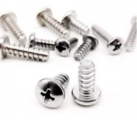 Viti autofilettanti, 10/50pcs M2 .6 M3 .5 M4 M5 304 Stainless Steel Cross Recess Flat End Self Tapping Screw(16mm,M5 10pcs)