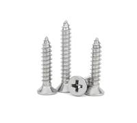 Viti autofilettanti 50 pezzi Mini 304 in acciaio inox a croce piatta a testa svasata, viti autofilettanti M1 M1.2 M1.4 M1.7 M2 M2.6 M3 M3.5 M4 (8 mm, M1.7)