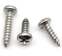 Viti autofilettanti, 50pcs M2 M3 M4 Stainless Steel Black Carbon Cross Head Self Tapping Screw(304 Stainless Steel,12MMM2)