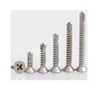 Viti autofilettanti a coda di rondine, Viti autofilettanti a testa svasata in acciaio inossidabile 304, confezione da 100, 4,2-4,8 mm x 13-50(4.8 * 32 (100 Pcs))