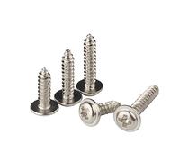 Viti autofilettanti a testa a croce, viti a testa svasata autofilettanti in acciaio inossidabile, viti Pozi multiuso, argento, M2x4 mm 50pz