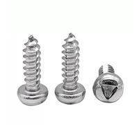 Viti autofilettanti a testa cilindrica con guida triangolare in acciaio inossidabile M3 304 da 100 pezzi