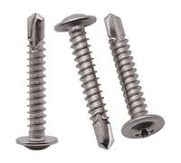 Viti autofilettanti a testa in acciaio inossidabile # 10 x 1-1/4" (3/8" a 3-1/2" lunghezze disponibili) 50 pezzi, viti autofilettanti Phillips Drive Viti in lamiera, filettatura completa