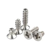 Viti autofilettanti a testa svasata con scanalature incrociate, viti a coda piatta in acciaio inossidabile, 100 pezzi M3.5 M4 M5(M3.5x10mm)