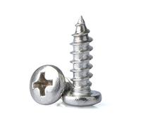 Viti autofilettanti a testa tonda in acciaio inossidabile, viti autofilettanti a testa tonda, viti per legno, viti per legno, M5 * 10-60-M5 * 60 【10 pezzi】