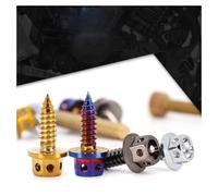 Viti autofilettanti flangiate esagonali cave da 10 pezzi M4/M5 - acciaio inossidabile 304 rivestito in PVD per la modifica del motociclo/bici elettrica chrome M4x15mm=10pcs