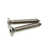 Viti autofilettanti in acciaio inossidabile 304, viti per legno a testa svasata con esagono incassato-Diametro testa 15,8 M8 * 60 10 pezzi