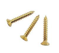 Viti autofilettanti in rame, viti in rame, viti per legno in rame puro, tutte viti autofilettanti in rame, viti a testa piatta in ottone a croce-Ottone 3.5 * 12 100 pezzi