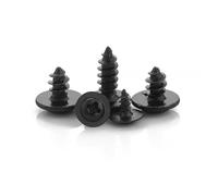 Viti autofilettanti nere con kit di tamponi, viti a testa rotonda incrociata con kit di assortimento rondelle, M3 M3.5 M4 M5 PWA 340 pezzi/scatola(20 BOXES)