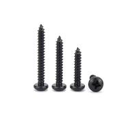 Viti autofilettanti per legno, Viti autofilettanti in acciaio inossidabile a testa cilindrica Phillips M2 M3 M4 nere 5-100 mm confezione da 5(10mm (30pcs),M3)