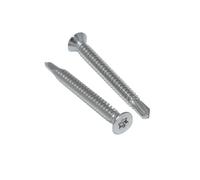 Viti autoforanti 6,3x70, 50 pezzi, a testa svasata TX, forma O, acciaio inox A2/V2A, viti per lamiera autofilettanti DIN 7504/ISO 15480, antiruggine