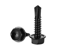Viti autoperforanti a testa esagonale in acciaio inossidabile 410 | Viti autoperforanti a testa esagonale nere M4.2-M6.3 410 SS for coperture e lamiera 10/20 pezzi(32mm,M4.8 10pcs)