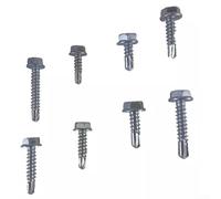 Viti autoperforanti a testa esagonale, set da 200 pezzi, in acciaio inox, per esigenze di fissaggio multiuso