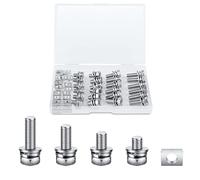 Viti Batteria Moto, M6x10/12/16/20mm 24 Set Dadi e Viti Batteria Moto con 24 Pezzi Dadi Quadrati per ATV Bici Scooter