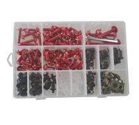 viti carena moto Compatibile Con Per S1000RR Per HP4 2009 2010 2011 2012 2013 2014 2015-2019 200x Carenatura Completa Per Kit Bulloni Corpo Viti Clip(Red)