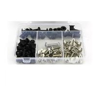 Viti Carrozzeria Moto Kit Di Fissaggio Per Carenatura Moto Per Kawasaki Per Ninja1000 Per Z1000 S SX 2011-2019, Viti, Bulloni E Dadi Per Parabrezza Carenatura Bulloni Dadi(Argento)