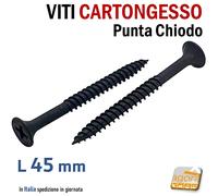 Viti cartongesso nere fosfatate autofilettanti Ø 3,5 x 25 35 45 55 75mm 100-1000