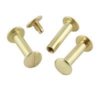 Viti Chicago M4 per rilegatura - lunghezze e quantità a scelta - per pelle e rilegatura libri - ottonate, 15 mm, 20 pezzi