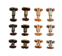 Viti Chicago, rivetti in pelle, 10 pezzi di chiodi a testa tonda da 5/6,5/8 mm, viti for la contabilità, rivetti in metallo for la lavorazione della pelle dei bagagli(Silver,5mm)