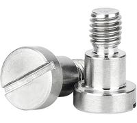 Viti con manopola di serraggio, 2 pezzi M10 Dia 12 mm 304 Acciaio inossidabile Tappo scanalato Posizionato Albero Spalla Passo Vite Tappo Vite di limite Bullone cuscinetto(12*M10*6mm)