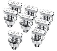 Viti con testa a martello M10x25, in acciaio inossidabile A2-70, 8 pezzi di viti con testa a martello con dadi a forcella, dadi a flangia, viti per pali M10 per fotovoltaico solare, binari di