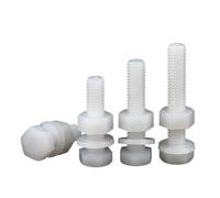 viti con testa esagonale, Set combinato di rondelle for dadi e viti in nylon bianco, dimensioni multiple, confezione da 20(M6x20)