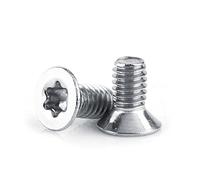 Viti con trasmissione a stella a testa piatta in acciaio inossidabile M2.5 Bulloni 304 SS304 Elementi di fissaggio per costruzioni industriali Macchinari per elettrodomestici per (M2,5×5)