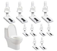 Viti del sedile del gabinetto 5 coppie a monte inferiore Viti da toilette in plastica per sedile con accessori di sostituzione dei dadi per installazione/riparazione