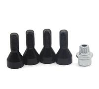 viti delle ruote Compatibile con BMW il set 4+1 di bulloni per pneumatici auto M12 * 1,5 bulloni per mozzo sferici esagonali, viti con denti interni per pneumatici auto accessori per auto