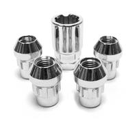 viti delle ruote Compatibile con Range per Rover L405 2013 2014 2015 2017 5 pezzi accessori auto dadi ruota design solido acciaio 22 mm elementi fissaggio in lega