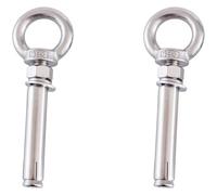 Viti di ancoraggio Viti ad occhiello per sollevamento, 2 pezzi M10 in acciaio inox ad espansione, con anello, per pareti in mattoni di cemento (M10 x 150 mm)