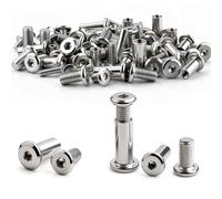 Viti di collegamento 70 pezzi viti a manicotto M3x5mm (35 manicotti e 35 viti a manicotto) msymsyu in acciaio inossidabile A2 V2A connettori per armadi M3 per mobili rivestimenti in legno guardaroba