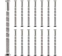 Viti di collegamento M5 con manicotto, acciaio nichelato a strappo per maniglie, 15 pezzi