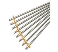 Viti di comando a movimento lineare 1PC, stampante 3D con vite di comando T8, passo 2mm Vite trapezoidale in acciaio inossidabile con passo 2mm con dado in rame, lunghezza 80-500mm(L365mm)