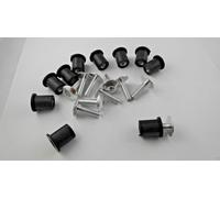 Viti di Copertura M6x20 Alluminio - Barca - Gummidübel 10 Set - Vite Set