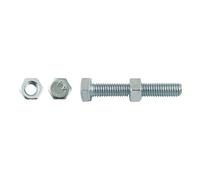 Viti di ferro a testa esagonale con dado 6x20 mm 50 pz Zincato