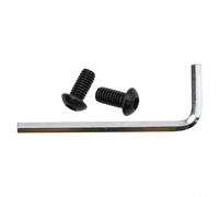 Viti di montaggio per scooter, confezione da 2 pezzi in acciaio inox, kit hardware per asta alla base, elementi di fissaggio di ricambio neri con chiave per riparazione e manutenzione del palo dello