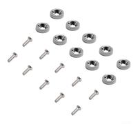 Viti di montaggio per scooter per parafango per coperchio batteria targa - testa esagonale in legno stile vite 10 pezzi (grigio argento)
