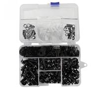 Viti Di Parabrezza Viti Per Carene Per Moto Per Guzzi V7 Racer/Stone Special Classic V9 Bobber Audace Eldorado Dadi E Clip Per Carrozzeria Rondella Dado(Nero)