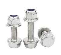 Viti di presa lunghe, Set di bulloni esagonali in acciaio inossidabile 304 e dadi autobloccanti in nylon M5 M6, misure multiple, confezione da 10(M5 x25)