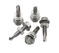 Viti di presa lunghe, Viti autofilettanti a testa esagonale M5.5 M6.3, confezione da 20, acciaio inossidabile(M5.5 63mm)