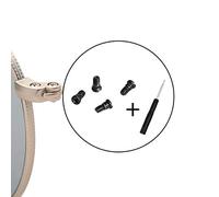 Viti di ricambio nere per occhiali da sole Ray-Ban Aviator RB3025 3025 (set da 4), cacciavite incluso (nero)