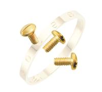 Viti di ricambio per bracciale Cartier Love, argento, misura 16-19, 3 pezzi, viti (oro)