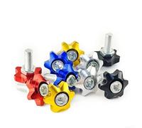 Viti di ricambio per targa auto e moto, bulloni a forma di stella filettati in lega di alluminio per un montaggio sicuro (set)