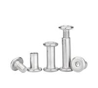 Viti di rilegatura Chiodo Rivetti Testa esagonale Tappo a esagono incassato Bullone e dado a testa M3 M4 M5 Acciaio inossidabile 304 A2 Lunghezza 4~100mm(M3x10-4mm-20pcs)