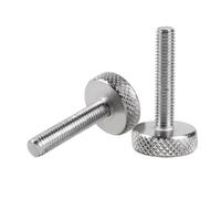 Viti di serraggio a mano zigrinate a testa larga in acciaio inossidabile 304, bulloni a zigrinata M3 M4 10 pezzi 4-40 mm, chiodi for specchietti pubblicitari(M4*8 (10 Pcs))