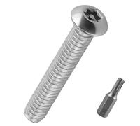 Viti di sicurezza a testa cilindrica M4 da 0,7 x 35 mm, in acciaio inox 304, antifurto, per protezione di attrezzature automobilistiche e esterne, 60 pezzi (bit incluso)