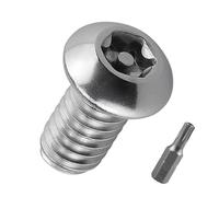 Viti di sicurezza con testa a bottone, M4, 0,7 x 8 mm, in acciaio inox 304, antifurto, per protezione di attrezzature automobilistiche e esterne, 80 pezzi (bit incluso)